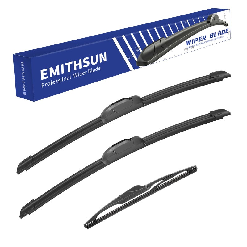 EMITHSUNÂ® Windshield Wiper Blades Replacement for 2005-2024 Honda Odyssey,That Meet OEM Quality Front Rear Wipers Blade Set for My Car -26"+22"+16"(Set of 3) - Image 1