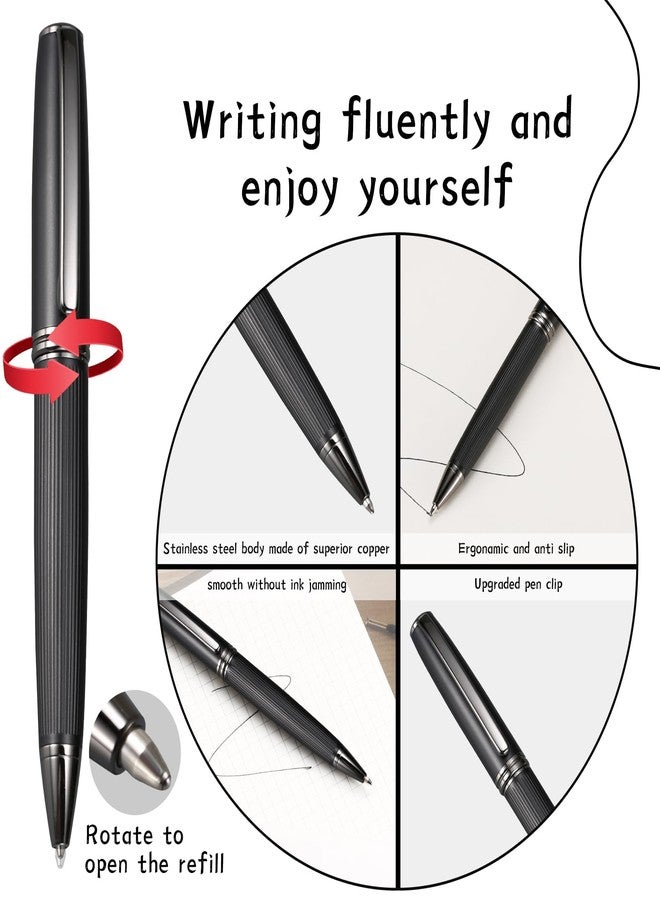 DanYee Ballpoint Pen,Essential Business Nice Pens,Metal pen Smooth writing stylish design effortless writing,Luxury pens with gift case for Men & Women Black - Image 3