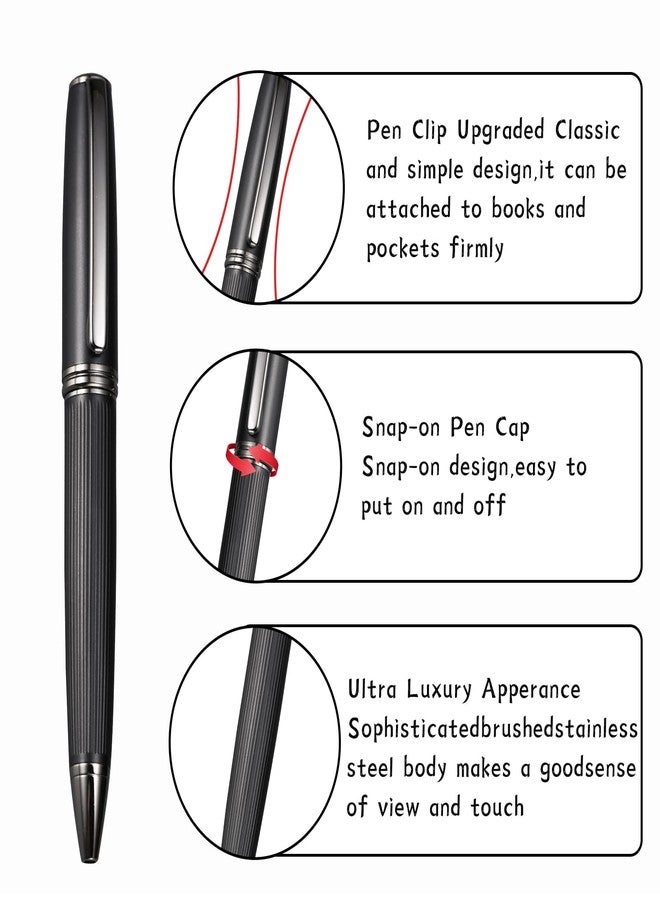 DanYee Ballpoint Pen,Essential Business Nice Pens,Metal pen Smooth writing stylish design effortless writing,Luxury pens with gift case for Men & Women Black - Image 5