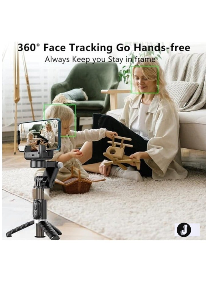 JAJEEK 3-Axis Gimbal Stabilizer for Smartphone with Extendable Selfie Stick & Tripod – 360° Rotation, Face Tracking, 4-in-1 Portable Phone Tripod for iPhone/Android - Image 2