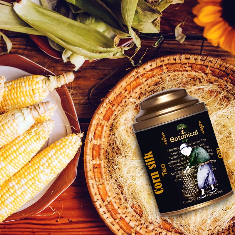 Botanical Sage- Corn Silk Tea 40g | for Kidney Stones | Liver Cleansing | Bhutte Ke Baal | Maize Hair Tea |Supports Urinary Tract Health | Selected | Luxury Tea - Image 3