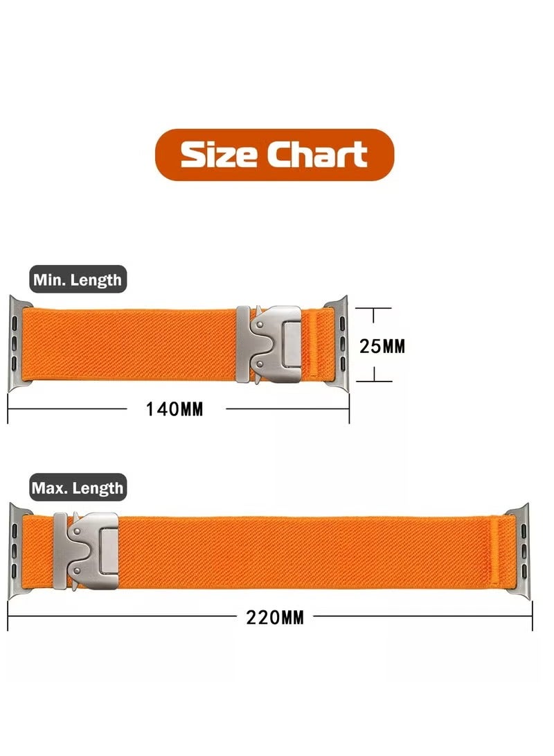 ميجوفاست سوار ساعة رياضي متين وقوي متوافق مع ساعة Apple Watch Ultra 1/2 49 مم 46 مم 45 مم 44 مم 42 مم للنساء والرجال، حزام حلقي ناعم من النايلون المرن، أحزمة بإبزيم على شكل مظلة لساعة iWatch SE Series 10 9 8 7 6 5 4 3 2 1 SE - Image 5