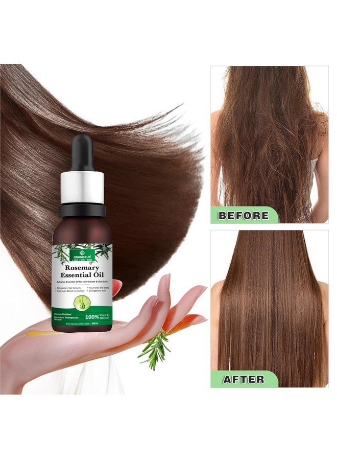 جراندور زيت إكليل الجبل العطري لنمو الشعر والتحكم في تساقط الشعر وتغذية فروة الرأس، نقي 100%، طبيعي، للعناية بالبشرة، 90 مل (عبوة من 3 قطع) - Image 3