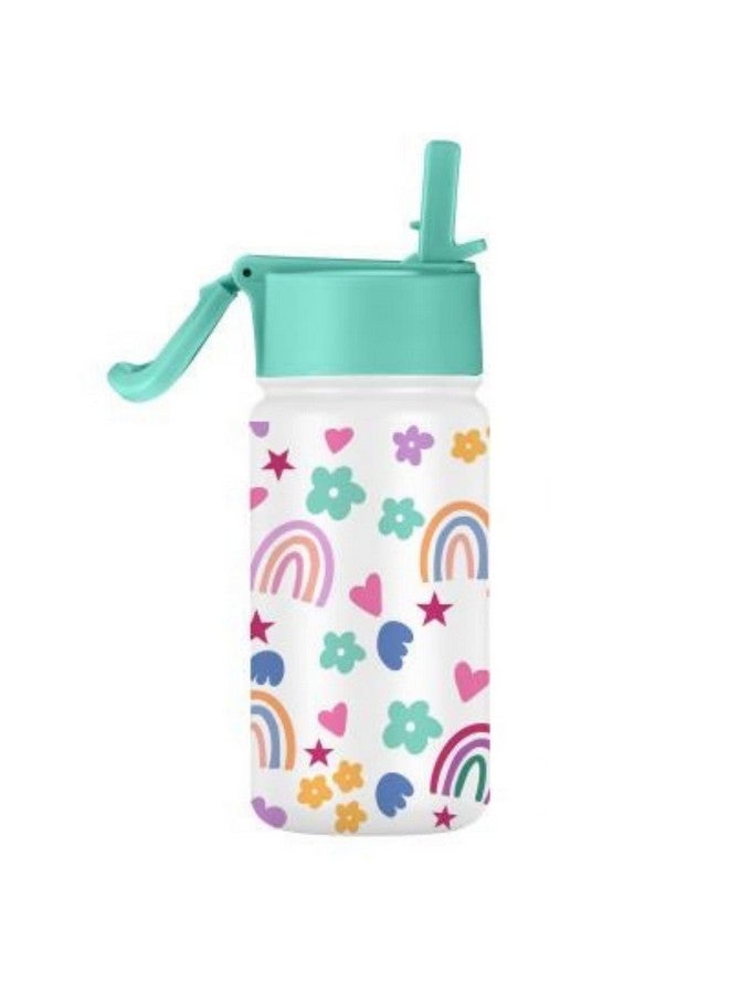 SOLARA Insulated Water Bottle for Kids 450ml, Kids Water Bottle, Sipper Bottle for Kids, Thermosteel Kids Bottles, Stainless Steel Water Bottles for Kids, Straw Bottle for Kids, Rainbow - Image 1