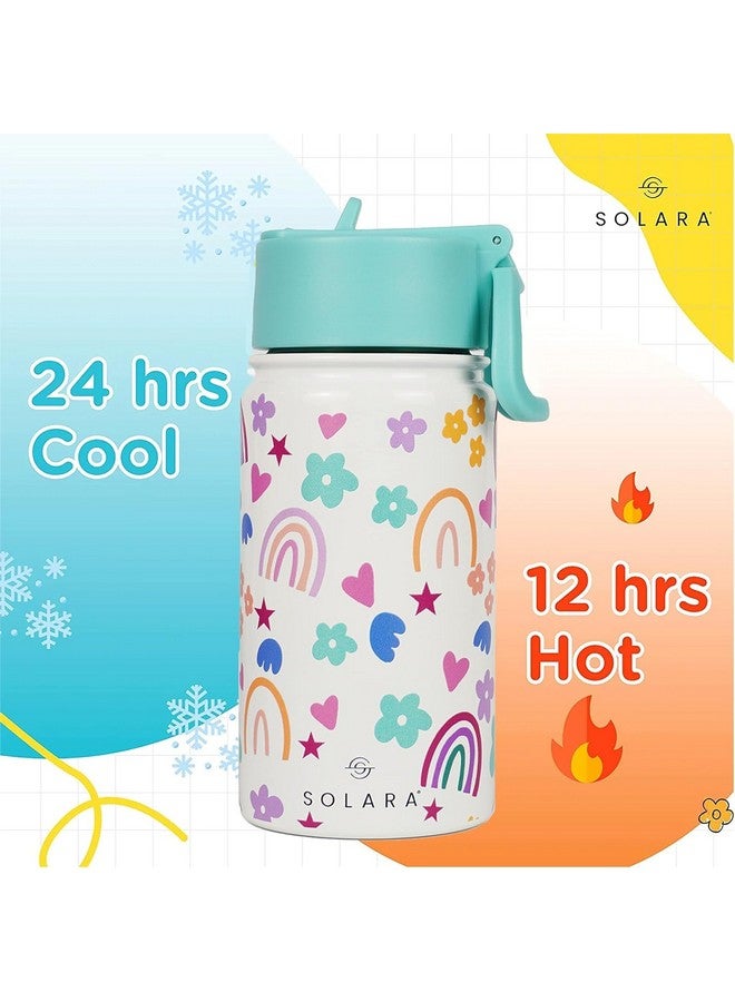 SOLARA Insulated Water Bottle for Kids 450ml, Kids Water Bottle, Sipper Bottle for Kids, Thermosteel Kids Bottles, Stainless Steel Water Bottles for Kids, Straw Bottle for Kids, Rainbow - Image 4