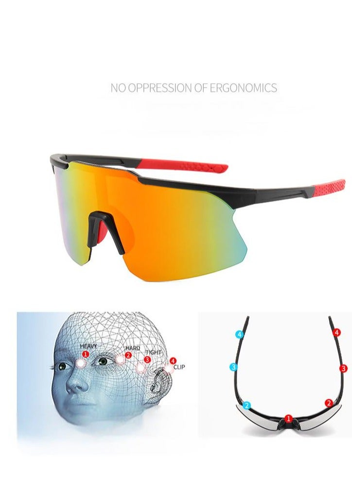 EFUMKE EFUMKE sports sunglasses anti-ultraviolet cycling sunglasses polarized UV400 sun visor outdoor windproof glasses suitable for sports running golf baseball fishing free glasses case - Image 3