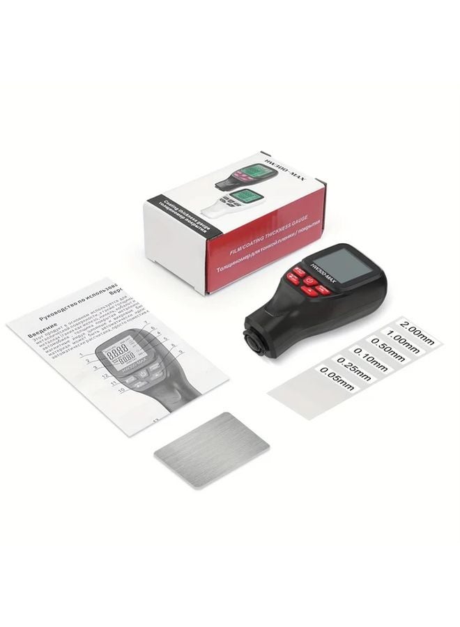 Black HW300 MAX Car Coating Thickness Gauge 0 2000µm Digital Paint Film Tester Backlight - Image 1