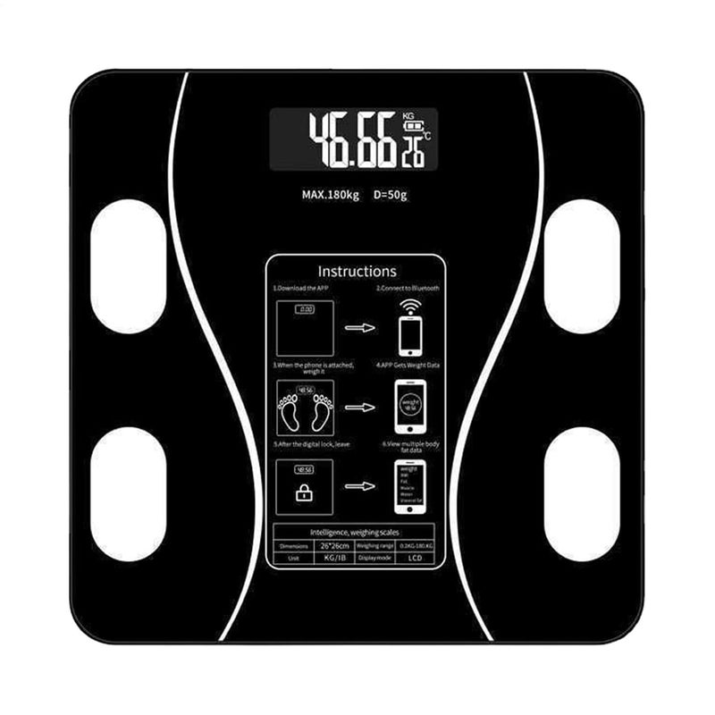 Smart Scale Body Fat Monitor BMI Muscle Mass Analyzer With App 10 24 Inches - Image 1