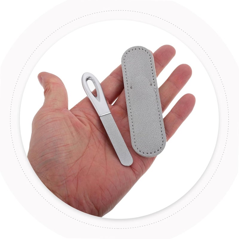 Efficient Nail Grinder Manicure Pedicure Tool Double-Sided Nail Shaper Protective Case Portable Buffer for Natural Home Salon Use - Image 4