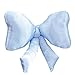 Luxape Bow Pillow Big Coquette Throw Pillow Bow Shaped Pillow Silky Satin Coquette Decor Bow Room Baby Blue Pillow Nursery Decorations Cute Room Baby Blue - Image 3