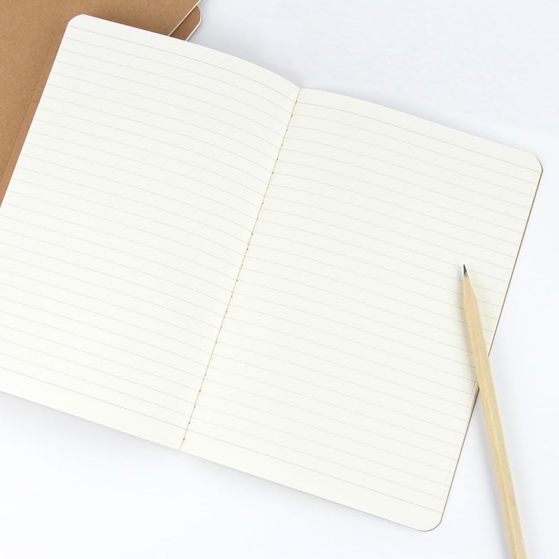 newestor (Set of 3) Lined Travelers Notebook Inserts for A5 Travelers Notebook, Total 90 Sheets, Kraft Cover, 5.5 x 8.3 Inches - Image 3