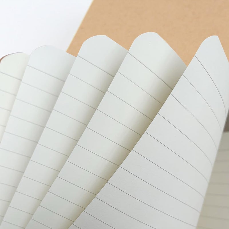 newestor (Set of 3) Lined Travelers Notebook Inserts for A5 Travelers Notebook, Total 90 Sheets, Kraft Cover, 5.5 x 8.3 Inches - Image 2