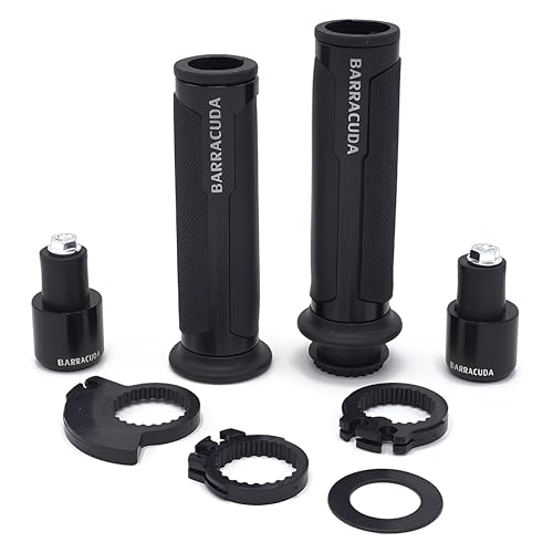 MIKANIX Barracuda Handle Grip with Metal Handlebar Ends with Aluminum Insert for Bikes Handle Bar Grip Universal for Bike (Pack of 2) (Golden) - Image 1