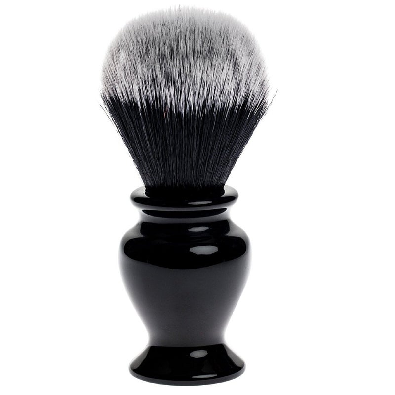 Fendrihan Black and White Synthetic Shaving Brush with Resin Handle for Personal and Professional Shaving Knot 24 mm