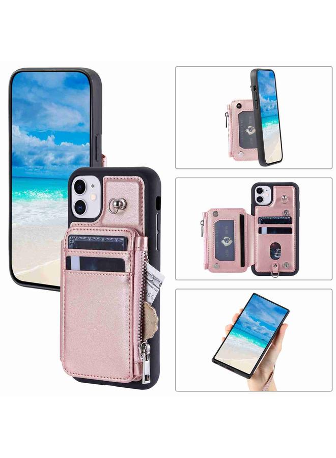 اس-توب جراب لهاتف iPhone 11 مزود بسحّاب وفتحات للبطاقات بتقنية RFID - Image 1