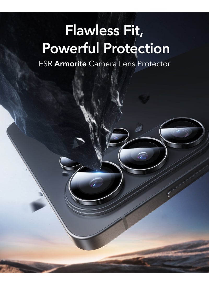 اي اس ار ESR for Samsung Galaxy S26 Ultra Camera Lens Protector, Individual Lens Protectors, Ultra-Thin Tempered Glass with Aluminum Edging, Case Friendly, 1 Set black - Image 2