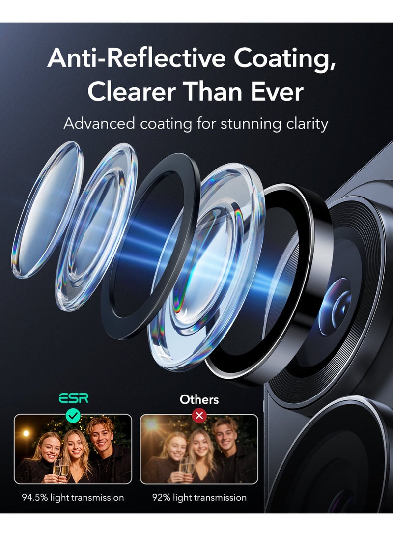 اي اس ار ESR for Samsung Galaxy S26 Ultra Camera Lens Protector, Individual Lens Protectors, Ultra-Thin Tempered Glass with Aluminum Edging, Case Friendly, 1 Set black - Image 5