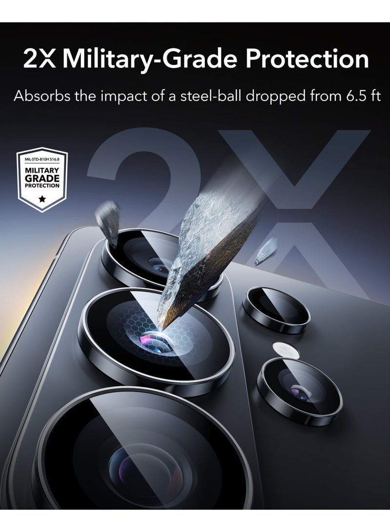 اي اس ار ESR for Samsung Galaxy S26 Ultra Camera Lens Protector, Individual Lens Protectors, Ultra-Thin Tempered Glass with Aluminum Edging, Case Friendly, 1 Set black - Image 4