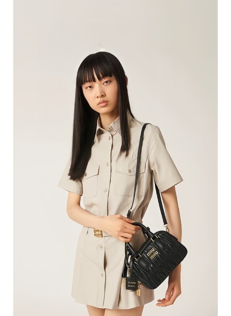 MiuMiu Women's Arcadie Small Leather Top Handle Crossbody Bag Black - Image 2
