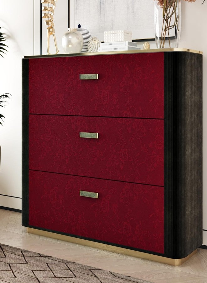 WESTICK Vintage Red Floral Velvet Wallpaper Self Adhesive Felt Drawer Liner Removable Flocking Fabric Wallpaper Peel and Stick Velvet Fabric Contact Paper for Cabinets Lining Jewelry Box 11.8"x80" - Image 4
