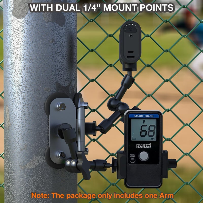 MOHOSOKO Magnetic Fence Mount for Mevo Start, GoPro, iPhone and Action Cameras - Two 1/4" Mount Points, Camera Magnet Holder for Game Changer at Baseball Field - Image 5