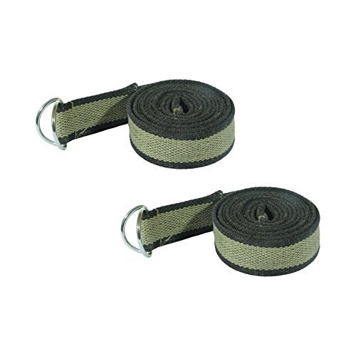 Footmate Yoga Belt for Men and Women Pack Of 2 | Yoga Strap with Extra Safe Adjustable D-Ring Buckle | 8 FT Long Durable and Premium Cotton Stretch Band Use for Yoga, Pilates, Gym, Fitness - Image 2