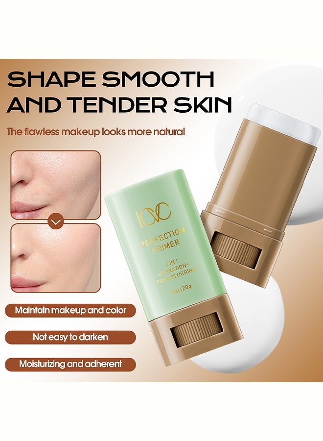 ICVC Perfection Primer Stick, 2-in-1 Hydrating & Pore Blurring Makeup Base, Long-Lasting & Non-Greasy, 20g - Image 2