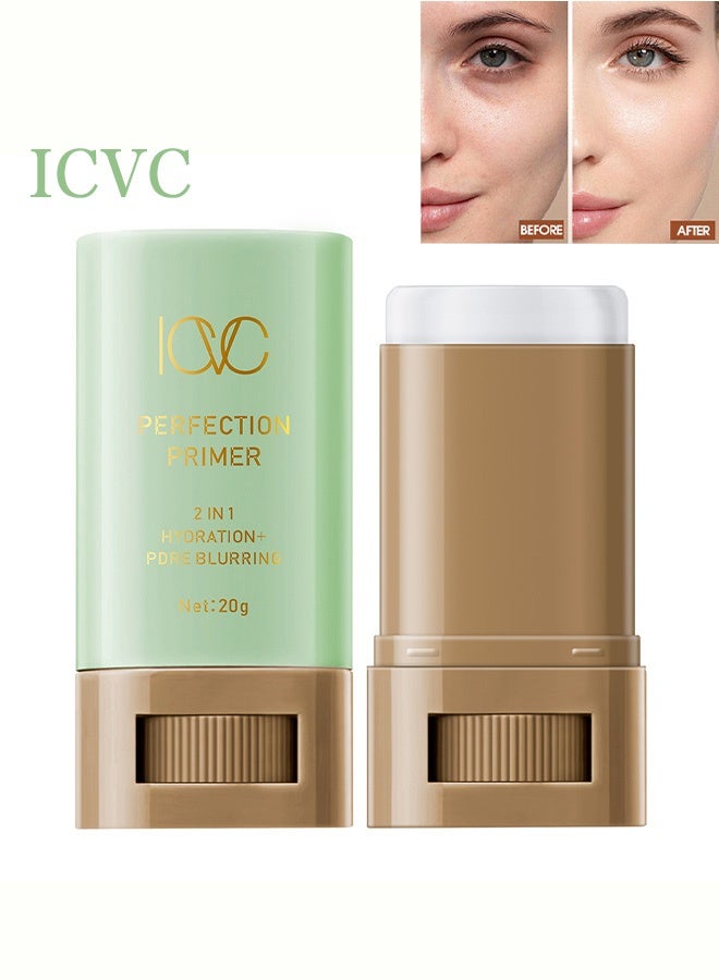 ICVC Perfection Primer Stick, 2-in-1 Hydrating & Pore Blurring Makeup Base, Long-Lasting & Non-Greasy, 20g - Image 1