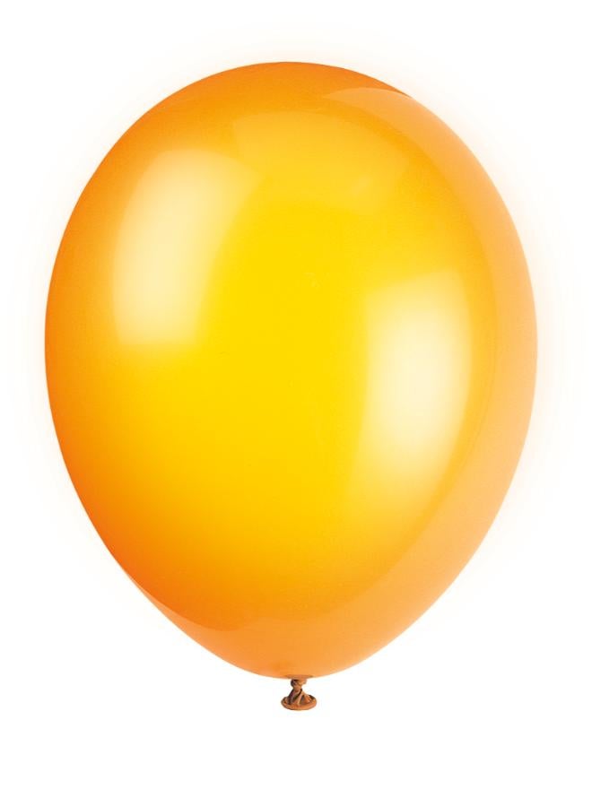 Unique 12" Pack Of 10 Citrus Orange Balloons - Image 1