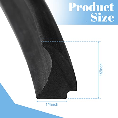 Kingdder Rv Window Seal Kit 1/2'' x 1/4'' Weather Stripping Rv Rubber Stationary Window Edge Locking Gasket, Seal Strip for Boat Car Truck, Noise Reduction Dustproof Insulation(19 Ft) - Image 2