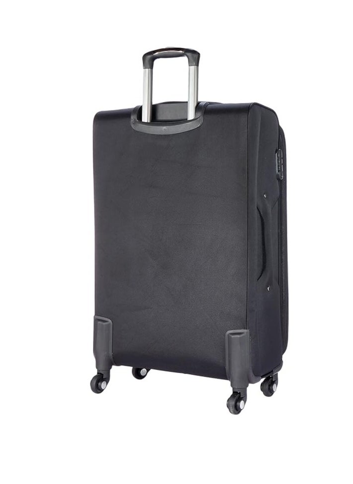 NEW TRAVEL - 4-Piece Soft Case Luggage Trolley Set Black - Image 1
