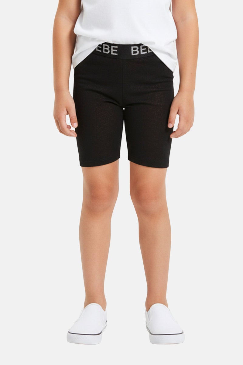 bebe Toddlers Girl 2 Pieces Brand Logo Shorts, Multicolor - Image 1