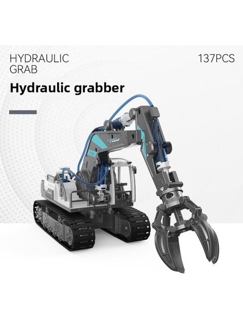Steam Building Blocks Assembled Science And Technology Small Production Science Experiment Suit Mechanical Arm Educational Toys For Primary School Students-Color:Hydraulic Power-grip