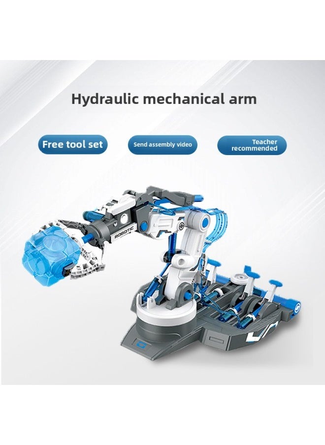 null - Steam Building Blocks Assembled Science And Technology Small Production Science Experiment Suit Mechanical Arm Educational Toys For Primary School Students-Color:Hydraulic Power-grip - Image 1
