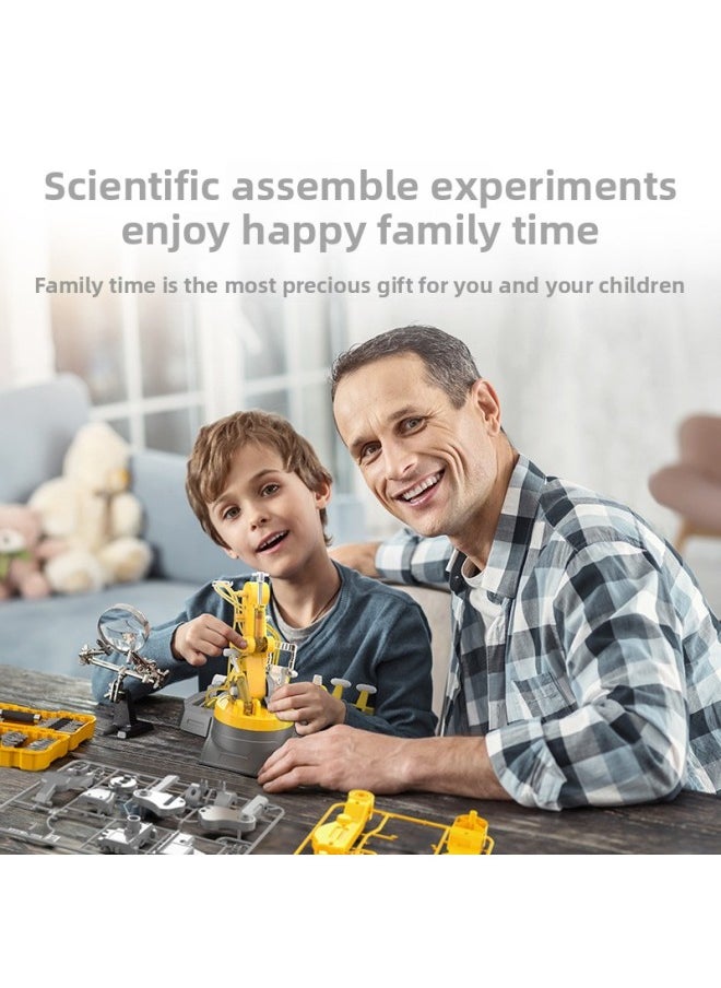 null - Steam Building Blocks Assembled Science And Technology Small Production Science Experiment Suit Mechanical Arm Educational Toys For Primary School Students-Color:Hydraulic Power-grip - Image 1