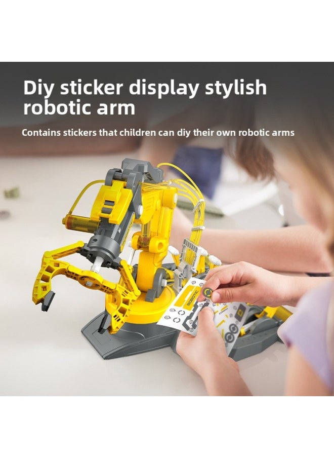 null - Steam Building Blocks Assembled Science And Technology Small Production Science Experiment Suit Mechanical Arm Educational Toys For Primary School Students-Color:Hydraulic Power-grip - Image 1