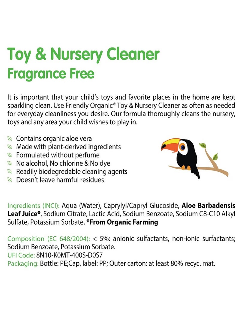 FRIENDLY ORGANIC Toyes & Nursery Cleaner Fragrance Free 250 ML  - Image 2