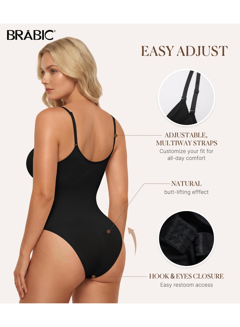 Women Tummy Control Shapewear Bodysuit with V-Neck - Image 3