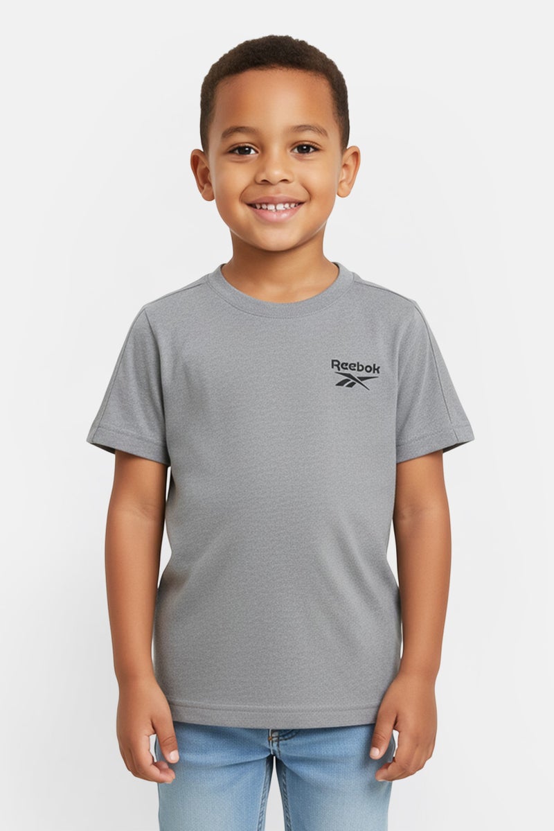 Reebok Toddlers Boy Short Sleeve Outdoor Top, Grey - Image 1