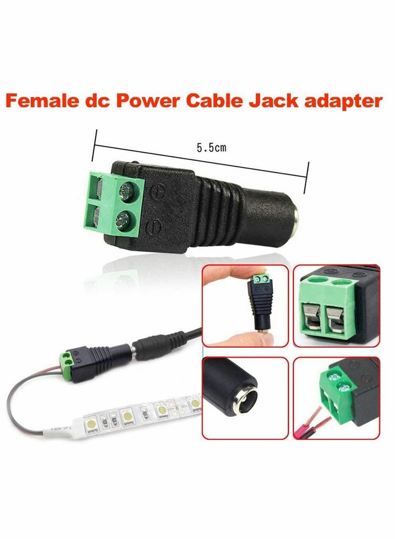 Adapter Plug 5.5 x 2.1mm DC Power Coupler, DC Male To Male Connector, DC Female to Female Connector + Barrel Power 12V Male and Female DC Power Connector 20 Pcs - Image 4