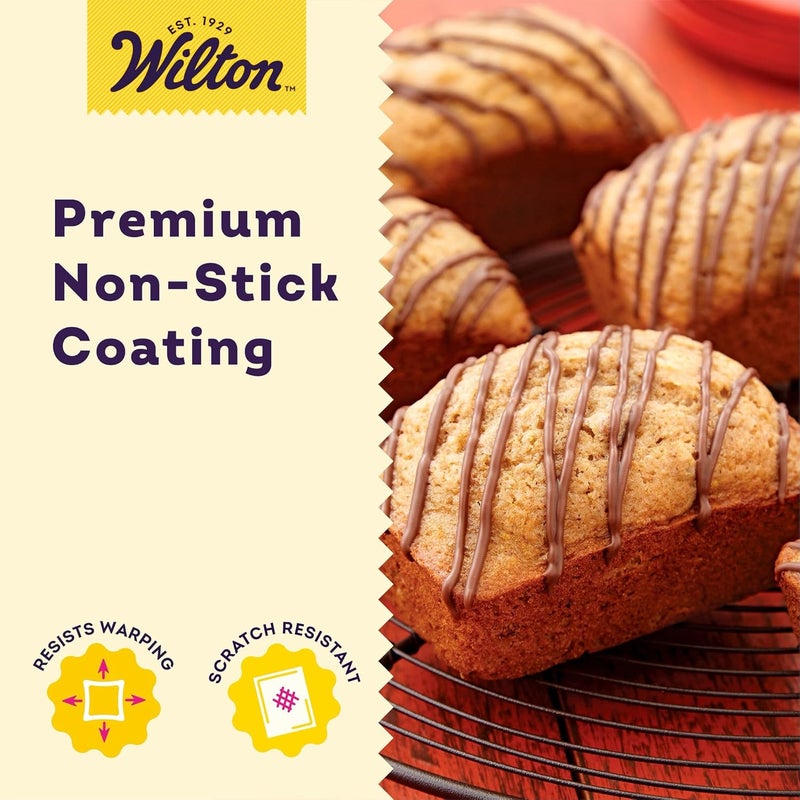 Wilton Gold Premium NonStick WarpResistant Bakeware Made without PFAs Mini Loaf Pan 8cavity 15 x 10 x 15 in Packaging May Vary - Image 3