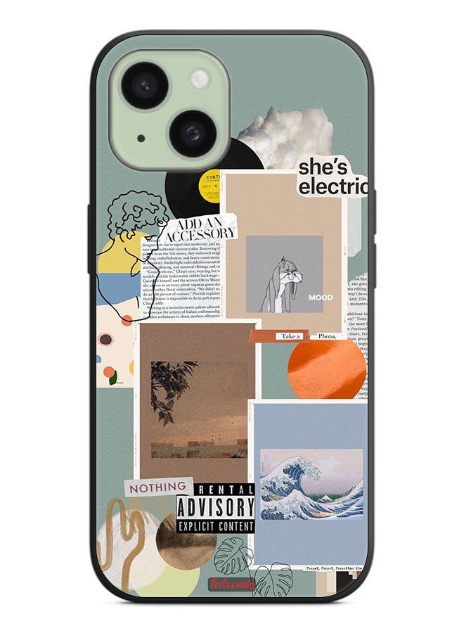 Tolwak Apple iPhone 15 Protective Case Cover She Is Electric - Image 2