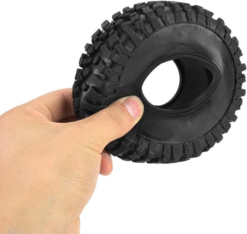 راحة 4 إطارات مطاطية، إطارات عجلات سيارات الزحف التي تعمل بالتحكم عن بعد مقاس 1.9 بوصة (45 مم)، إطارات فائقة التماسك مع إسفنج (120 مم) - Image 3