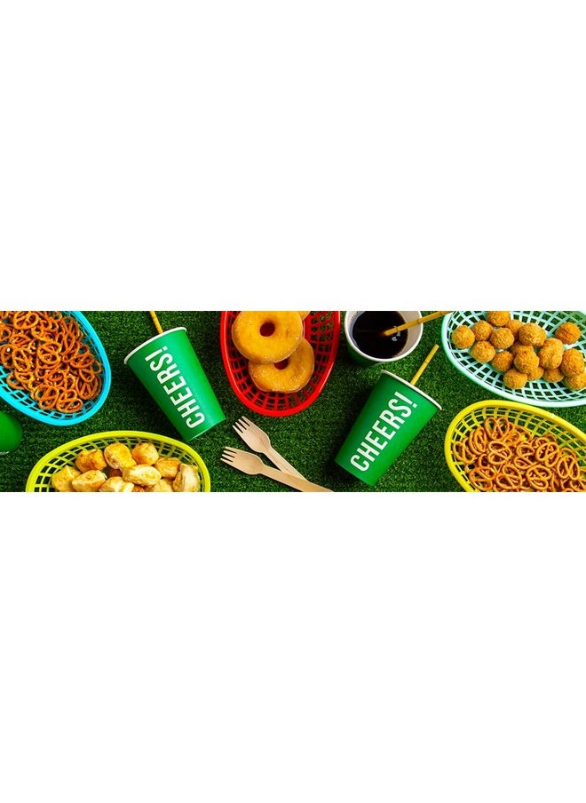 Talking Tables Talking Tables Cuban Fiesta Multicolor Plastic Food Baskets for a Picnic or Birthday, Multicolor (6 Pack)  - Image 2