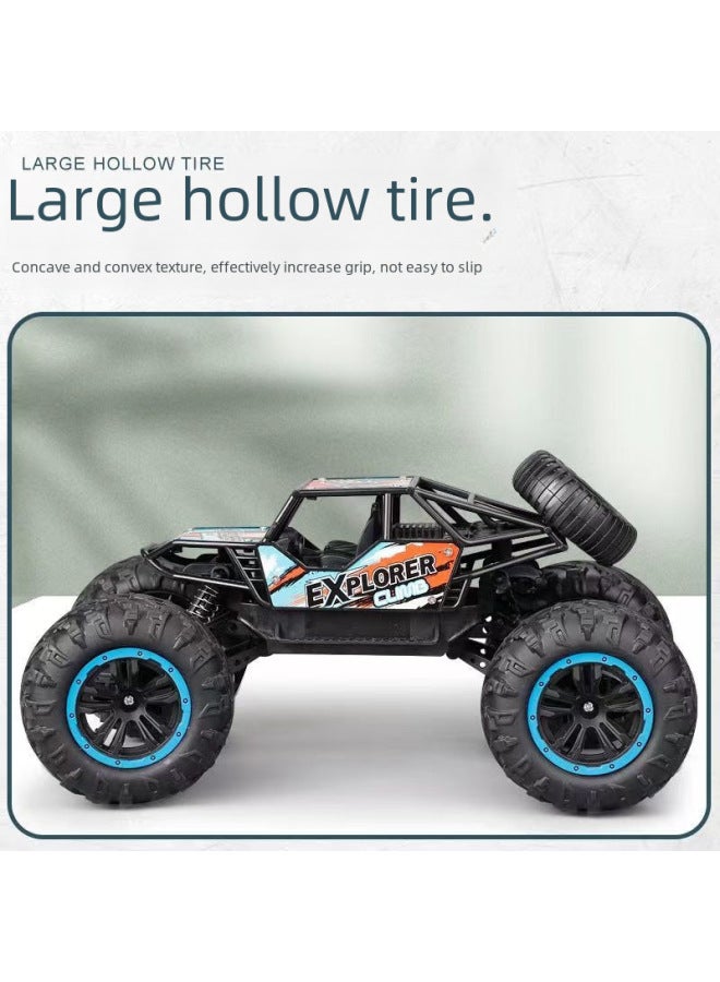 Loquat Toy/remote Control Car - Radio Controlled Vehicle Led Lights High-speed Driving Stunt Action Off-road Capability-Color:2.4g Upgraded Explorer Cross-country 【gift Box Blue】】 - Image 3