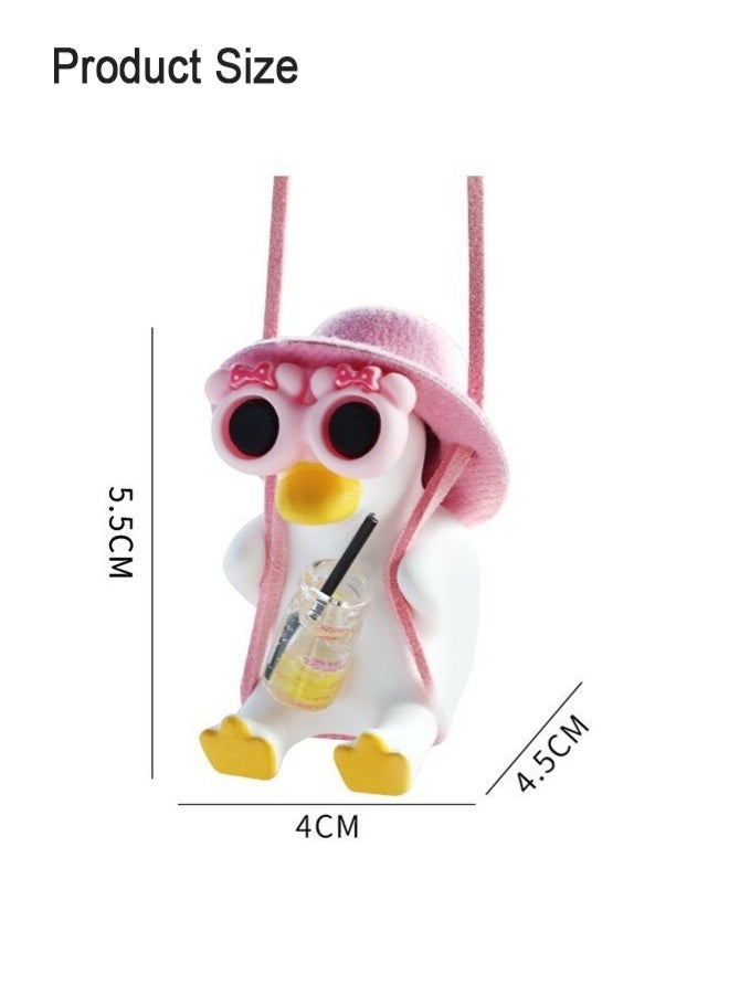 Razia Cute Swing Duck Car Hanging Ornament, Car Rearview Mirror Pendant, Car Interior Decor Accessories, Funny Swing Duck Auto Hanging Charm Gift for Car Decoration - Image 2