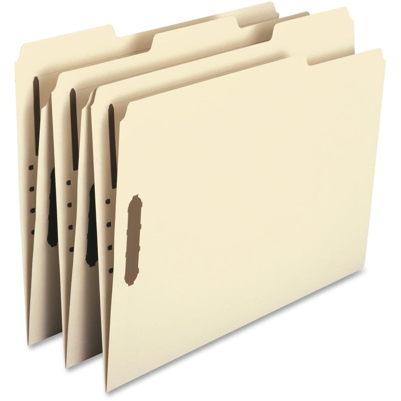 Smead Heavy-Duty Fastener File Folder, 2 Fasteners, 1/3-Cut Tab, Letter Size, Manila, 50 per Box (14600) - Image 1