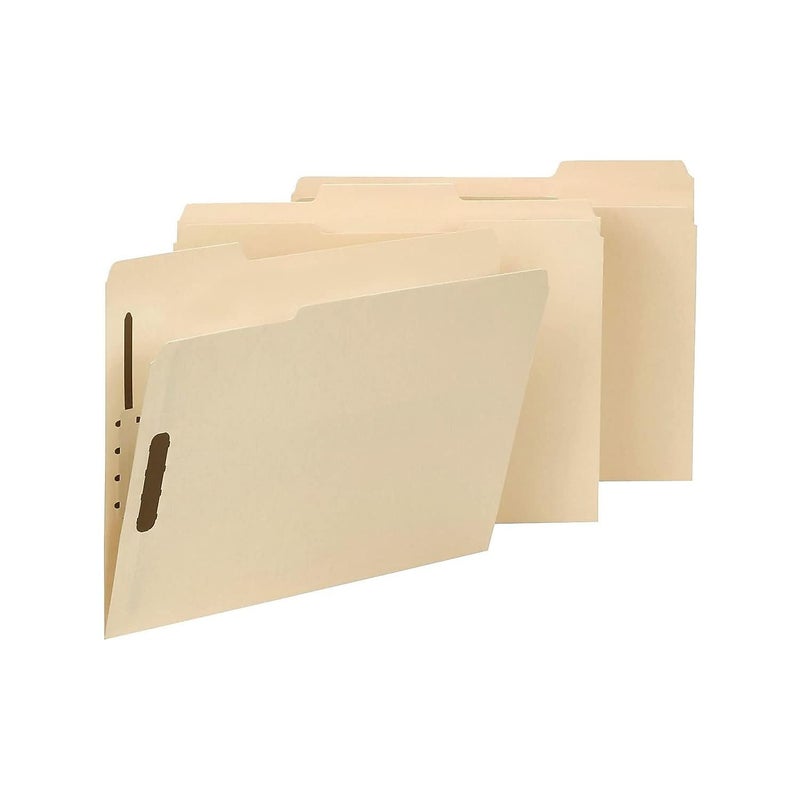 Smead Heavy-Duty Fastener File Folder, 2 Fasteners, 1/3-Cut Tab, Letter Size, Manila, 50 per Box (14600) - Image 3