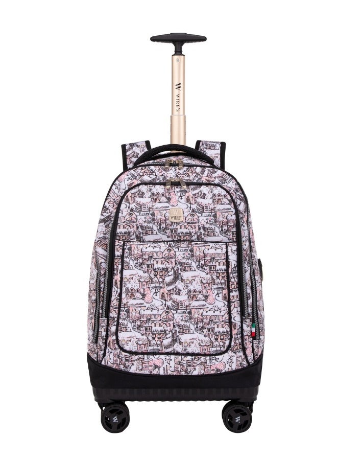 Wires 3 Piece Kids School Trolley Bag laptop compartment 4 Wheels With Lunch bag & Pencil Case  - Image 2