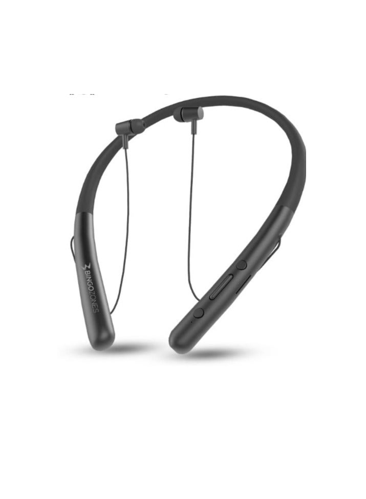 بينغو سماعات بلوتوث N1 مع حلقة للرقبة ومشغلات 11 مم، سماعات رياضية لاسلكية مع ميكروفون من بينجوزون، احمر، في الاذن - Image 5